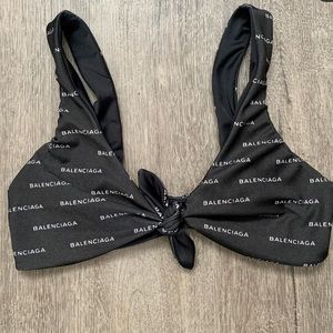 Custom Fashion Inspired Tie Front Swimsuit Top NWT